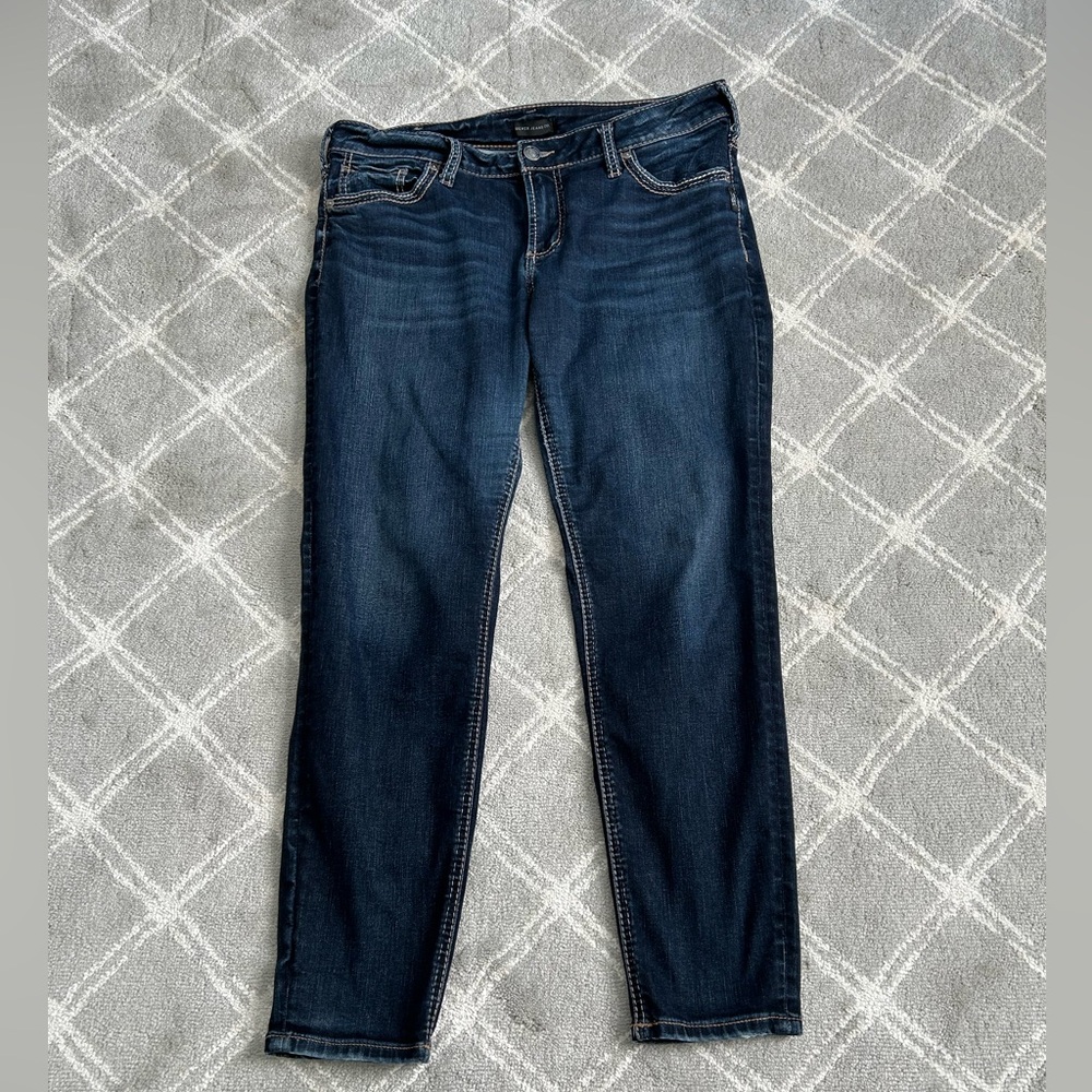 W34/L29 Suki Skinny Silver Jeans